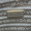 プラダ PRADA トライアングルロゴ ミニショルダー 1BC543 ベージュ/ホワイト ゴールド金具 キャンバス レディース ショルダーバッグ