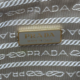 プラダ PRADA トライアングルロゴ ミニショルダー 1BC543 ベージュ/ホワイト ゴールド金具 キャンバス レディース ショルダーバッグ