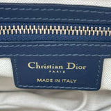 クリスチャン・ディオール Christian Dior オブリークサドルバッグ ネイビー ゴールド金具 キャンバス レディース ハンドバッグ