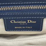 クリスチャン・ディオール Christian Dior オブリークサドルバッグ ネイビー ゴールド金具 キャンバス レディース ハンドバッグ