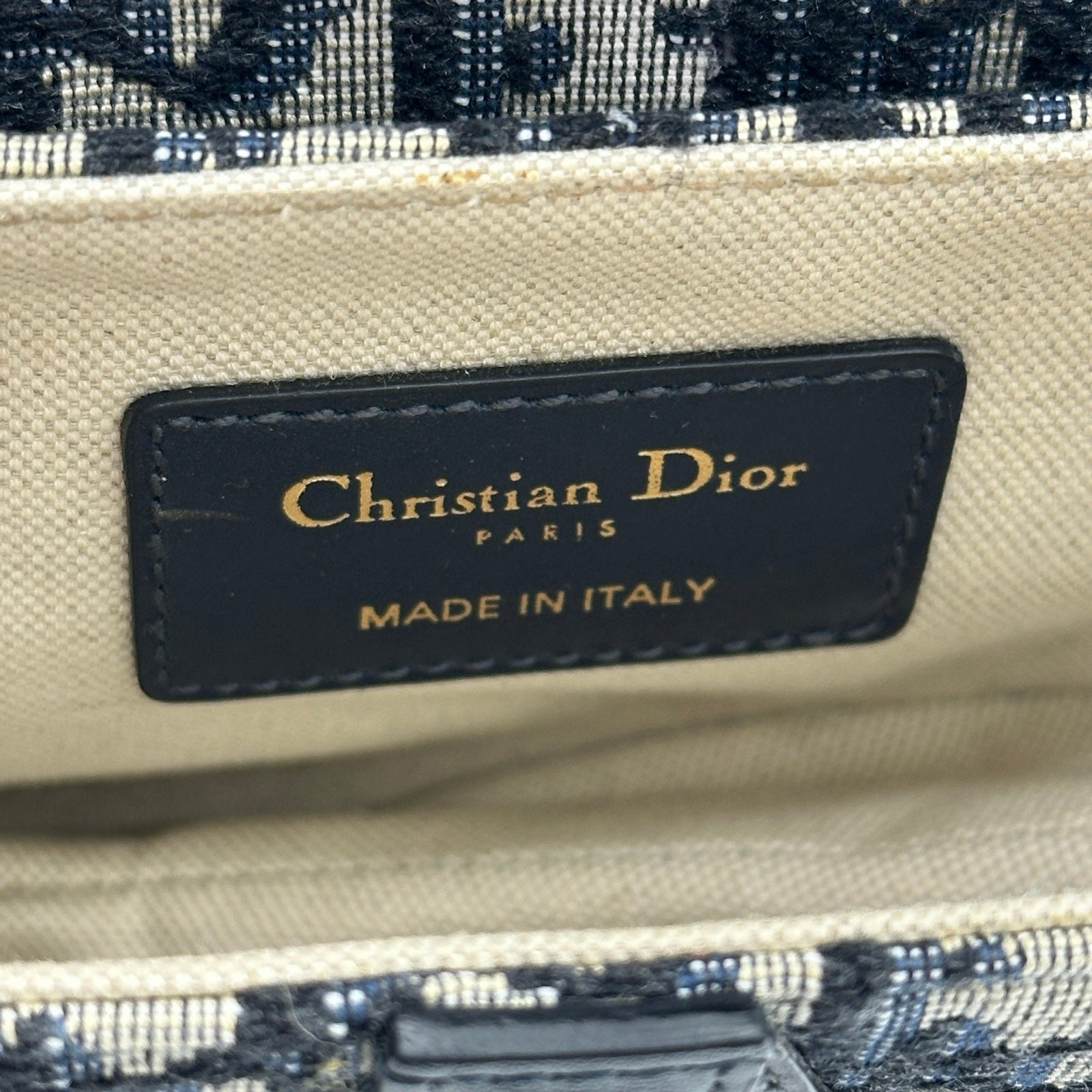 クリスチャン・ディオール Christian Dior ミニサドルバッグ ネイビー