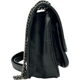 サンローラン SAINT LAURENT ニキベイビー ブラック シルバー金具 カーフスキン レディース ショルダーバッグ