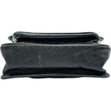サンローラン SAINT LAURENT ニキベイビー ブラック シルバー金具 カーフスキン レディース ショルダーバッグ