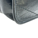 サンローラン SAINT LAURENT ニキベイビー ブラック シルバー金具 カーフスキン レディース ショルダーバッグ