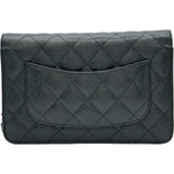 シャネル CHANEL マトラッセチェーンウォレット AP0250 ブラック シルバー金具 キャビアスキン レディース ショルダーバッグ