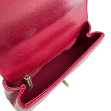 シャネル CHANEL マトラッセトップハンドルチェーンショルダー AS2362 24番台 レッド ゴールド金具 キャビアスキン レディース ショルダーバッグ