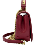 シャネル CHANEL マトラッセトップハンドルチェーンショルダー AS2362 24番台 レッド ゴールド金具 キャビアスキン レディース ショルダーバッグ