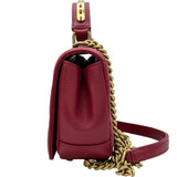 シャネル CHANEL マトラッセトップハンドルチェーンショルダー AS2362 24番台 レッド ゴールド金具 キャビアスキン レディース ショルダーバッグ
