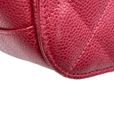 シャネル CHANEL マトラッセトップハンドルチェーンショルダー AS2362 24番台 レッド ゴールド金具 キャビアスキン レディース ショルダーバッグ