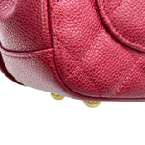 シャネル CHANEL マトラッセトップハンドルチェーンショルダー AS2362 24番台 レッド ゴールド金具 キャビアスキン レディース ショルダーバッグ