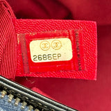 シャネル CHANEL ガブリエルドゥシャネルスモールホーボー A91810 26番台 ネイビー/ブラック シルバー/ゴールド金具 ラムスキン・カーフスキン レディース ショルダーバッグ