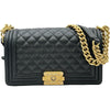 シャネル CHANEL ボーイシャネル25 A67086 ブラック ゴールド金具 キャビアスキン レディース ショルダーバッグ