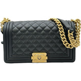 シャネル CHANEL ボーイシャネル25 A67086 ブラック ゴールド金具 キャビアスキン レディース ショルダーバッグ