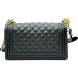 シャネル CHANEL ボーイシャネル25 A67086 ブラック ゴールド金具 キャビアスキン レディース ショルダーバッグ