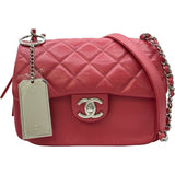 シャネル CHANEL フラップチェーンショルダーバッグ AS1315 29番台 ピンク シルバー金具 カーフスキン レディース ショルダーバッグ