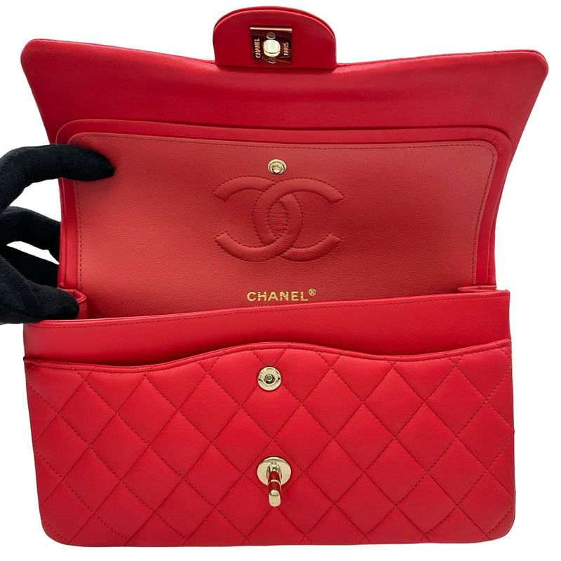 シャネル CHANEL マトラッセ25 A01112 25番台 レッド ゴールド金具