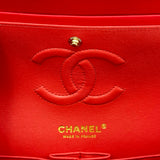 シャネル CHANEL マトラッセ25 A01112 25番台 レッド ゴールド金具 ラムスキン レディース ショルダーバッグ