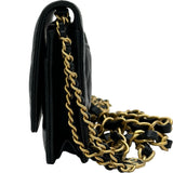 シャネル CHANEL ターンロックマトラッセチェーンウォレット AP3848 ブラック ゴールド金具 ラムスキン レディース ショルダーバッグ