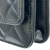 シャネル CHANEL ターンロックマトラッセチェーンウォレット AP3848 ブラック ゴールド金具 ラムスキン レディース ショルダーバッグ