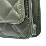 シャネル CHANEL ターンロックマトラッセチェーンウォレット AP3043 グリーン ゴールド金具 ラムスキン レディース ショルダーバッグ