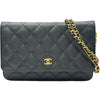 シャネル CHANEL マトラッセチェーンウォレット AP0250 ブラック ゴールド金具 キャビアスキン レディース ショルダーバッグ