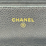 シャネル CHANEL マトラッセチェーンウォレット AP0250 ブラック ゴールド金具 キャビアスキン レディース ショルダーバッグ