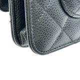 シャネル CHANEL マトラッセチェーンウォレット AP0250 ブラック ゴールド金具 キャビアスキン レディース ショルダーバッグ