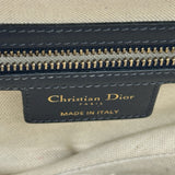クリスチャン・ディオール Christian Dior オブリークサドルバッグ ネイビー ゴールド金具 キャンパス レディース ショルダーバッグ