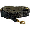 クリスチャン・ディオール Christian Dior オブリークサドルバッグ ネイビー ゴールド金具 キャンパス レディース ショルダーバッグ