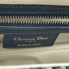 クリスチャン・ディオール Christian Dior オブリークサドルバッグ ネイビー ゴールド金具 キャンパス レディース ショルダーバッグ