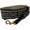 クリスチャン・ディオール Christian Dior オブリークサドルバッグ ネイビー ゴールド金具 キャンパス レディース ショルダーバッグ