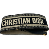 クリスチャン・ディオール Christian Dior オブリークサドルバッグ ネイビー ゴールド金具 キャンパス レディース ショルダーバッグ