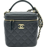 シャネル CHANEL マトラッセバニティチェーンショルダー AS2362 ブラック ゴールド金具 キャビアスキン レディース ショルダーバッグ