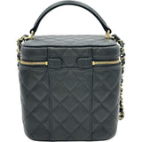 シャネル CHANEL マトラッセバニティチェーンショルダー AS2362 ブラック ゴールド金具 キャビアスキン レディース ショルダーバッグ