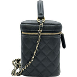 シャネル CHANEL マトラッセバニティチェーンショルダー AS2362 ブラック ゴールド金具 キャビアスキン レディース ショルダーバッグ