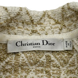 クリスチャン・ディオール Christian Dior マクロカナージュ ニットショートスリーブジャケット 514V13A9520 ホワイト コットン レディース その他アウター