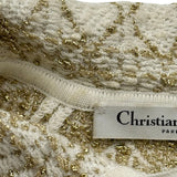 クリスチャン・ディオール Christian Dior マクロカナージュ ニットショートスリーブジャケット 514V13A9520 ホワイト コットン レディース その他アウター