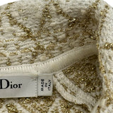 クリスチャン・ディオール Christian Dior マクロカナージュ ニットショートスリーブジャケット 514V13A9520 ホワイト コットン レディース その他アウター