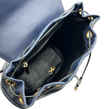 シャネル CHANEL CCフィリグリーバックパック A57090 26番台 ネイビー ゴールド金具 キャビアスキン レディース リュック・デイパック