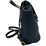 シャネル CHANEL CCフィリグリーバックパック A57090 26番台 ネイビー ゴールド金具 キャビアスキン レディース リュック・デイパック