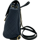シャネル CHANEL CCフィリグリーバックパック A57090 26番台 ネイビー ゴールド金具 キャビアスキン レディース リュック・デイパック