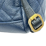 シャネル CHANEL CCフィリグリーバックパック A57090 26番台 ネイビー ゴールド金具 キャビアスキン レディース リュック・デイパック