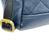 シャネル CHANEL CCフィリグリーバックパック A57090 26番台 ネイビー ゴールド金具 キャビアスキン レディース リュック・デイパック