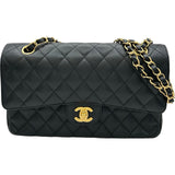シャネル CHANEL マトラッセ25 A01112 25番台 ブラック ゴールド金具 キャビアスキン レディース ショルダーバッグ