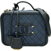 シャネル CHANEL CCフィリグリーバニティバッグ A93344 27番台 ネイビー ゴールド金具 キャビアスキン レディース ショルダーバッグ