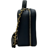 シャネル CHANEL CCフィリグリーバニティバッグ A93344 27番台 ネイビー ゴールド金具 キャビアスキン レディース ショルダーバッグ