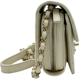 シャネル CHANEL マトラッセ ミニフラップ ショルダーバッグ AS3002 ホワイト ゴールド金具 キャビアスキン レディース ショルダーバッグ