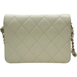 シャネル CHANEL マトラッセ ミニフラップ ショルダーバッグ AS3002 ホワイト ゴールド金具 キャビアスキン レディース ショルダーバッグ