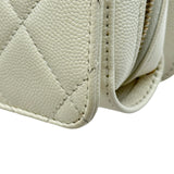 シャネル CHANEL マトラッセ ミニフラップ ショルダーバッグ AS3002 ホワイト ゴールド金具 キャビアスキン レディース ショルダーバッグ
