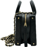 シャネル CHANEL CCフィリグリースモールバニティケースショルダー AS3344 ブラック ゴールド金具 カーフスキン レディース ショルダーバッグ